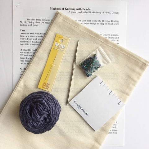 Materials Kit for Knitting with Beads workshop